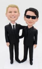 Custom Custom gay wedding cake topper with sunglasses Custom Custom gay wedding cake topper with sunglasses