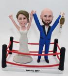 Custom Wrestling wedding cake topper with championship belt Custom Wrestling wedding cake topper with championship belt