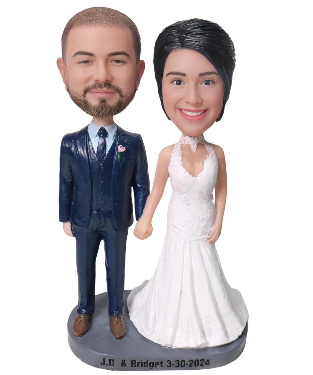 Custom Custom Wedding Cake Toppers Bride In Nice Wedding Dress