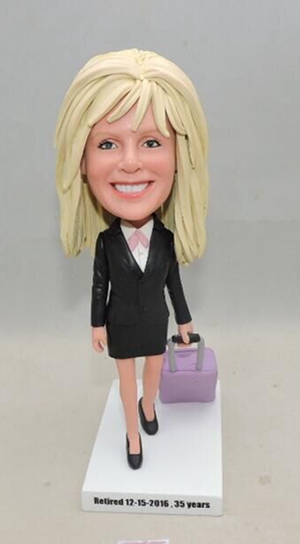 Custom bussiness woman offfice lady figurine