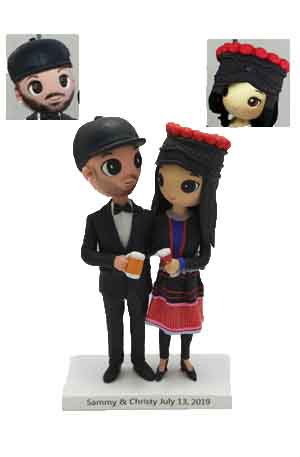 Custom Wedding Cake Toppers from Cartoon Photo