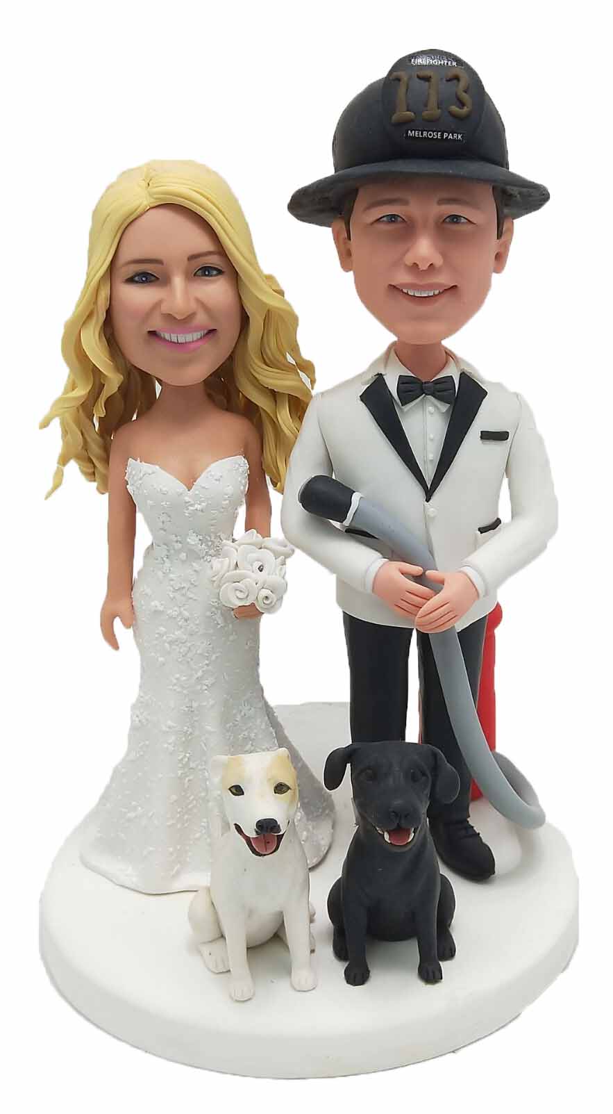 Custom Custom wedding Cake Toppers Personalized wedding cake toppers Fireman（Not Pet）