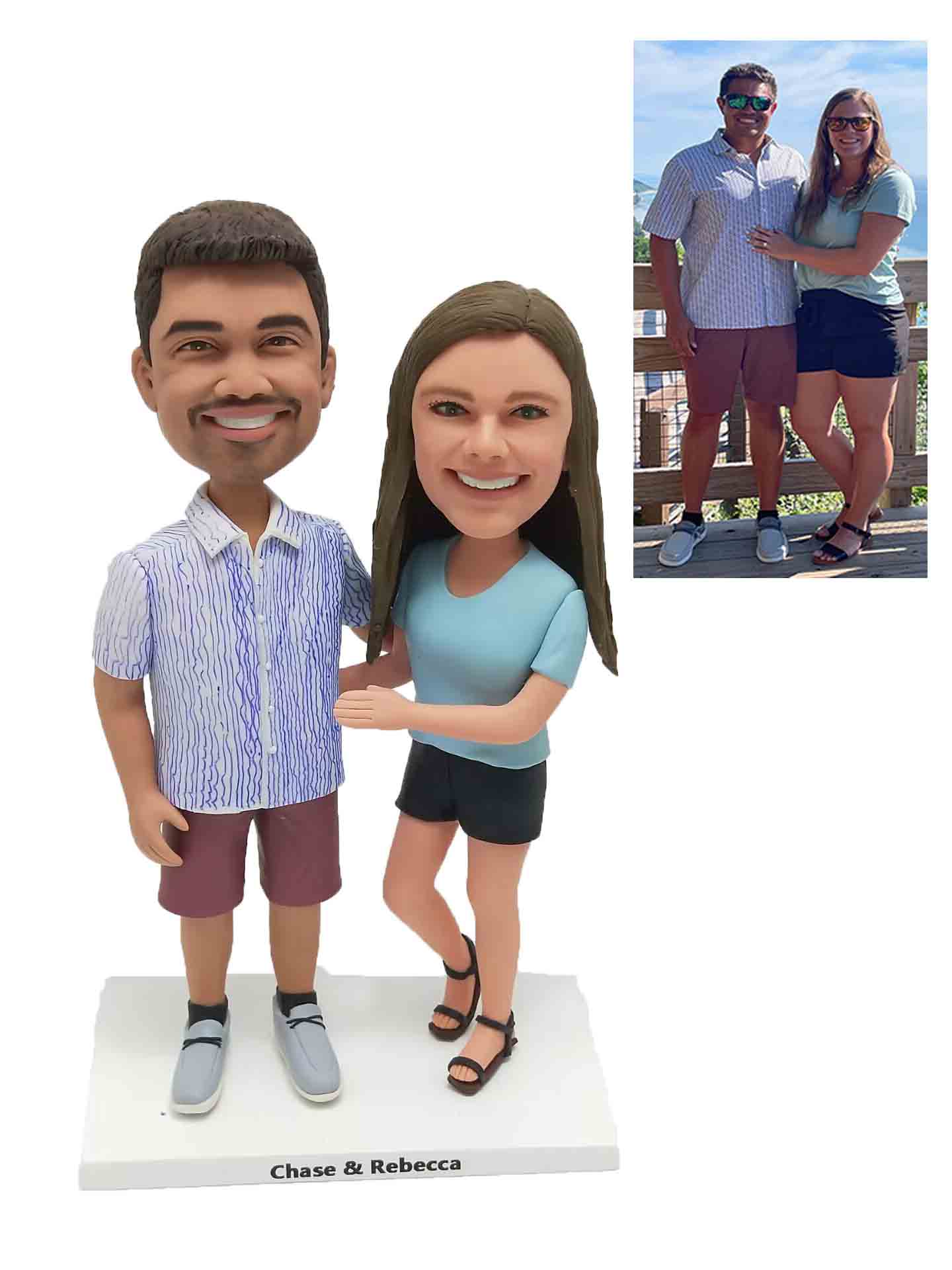 Custom wedding cake topper head to toe customized from photos