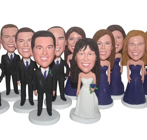 Groomsmen custom bobbleheads best man set of 1-10 sets