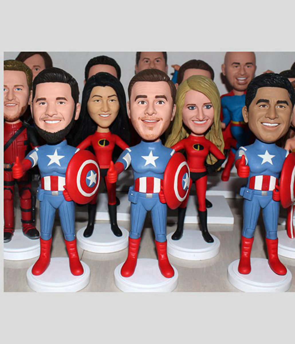 Groomsmen custom bobbleheads for best man wedding party 1-20 sets