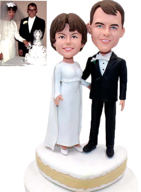 Personalized cake topper vintage wedding