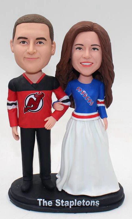 Custom cake topper hockey NY Rangers fans