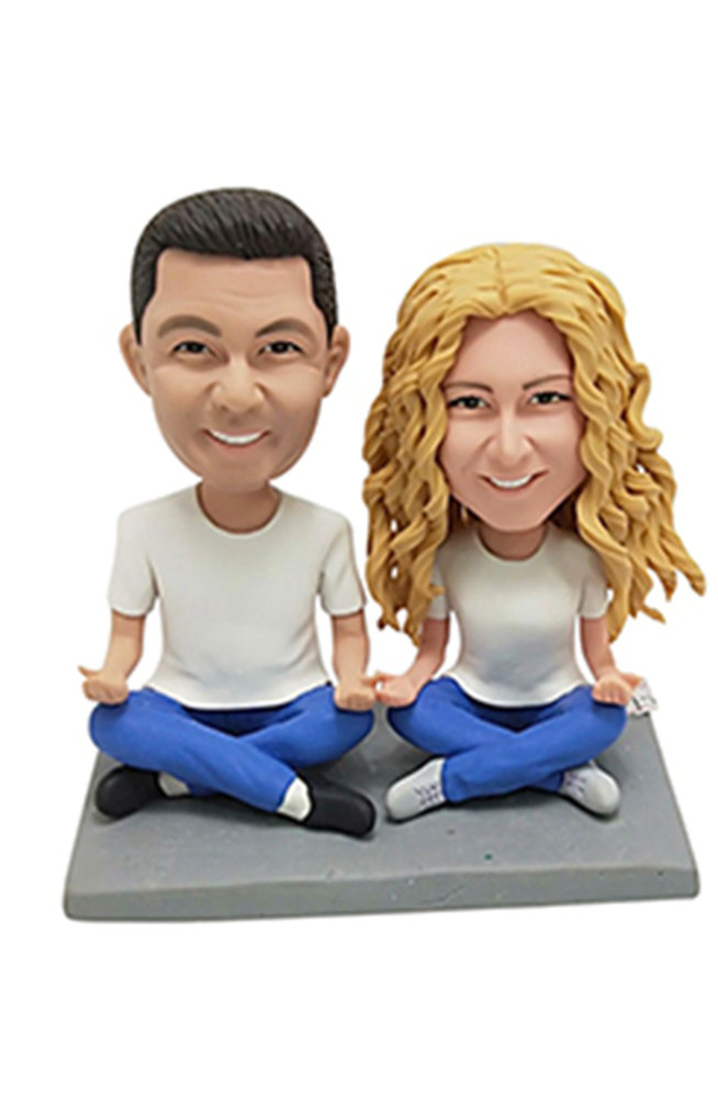 Custom couple wedding cake topper YOGA