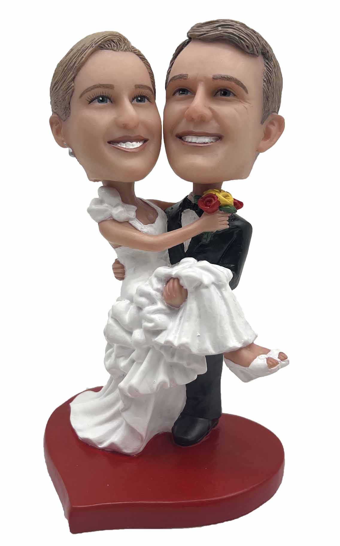 Custom cake topper personalized wedding cake toppers Groom holding bride