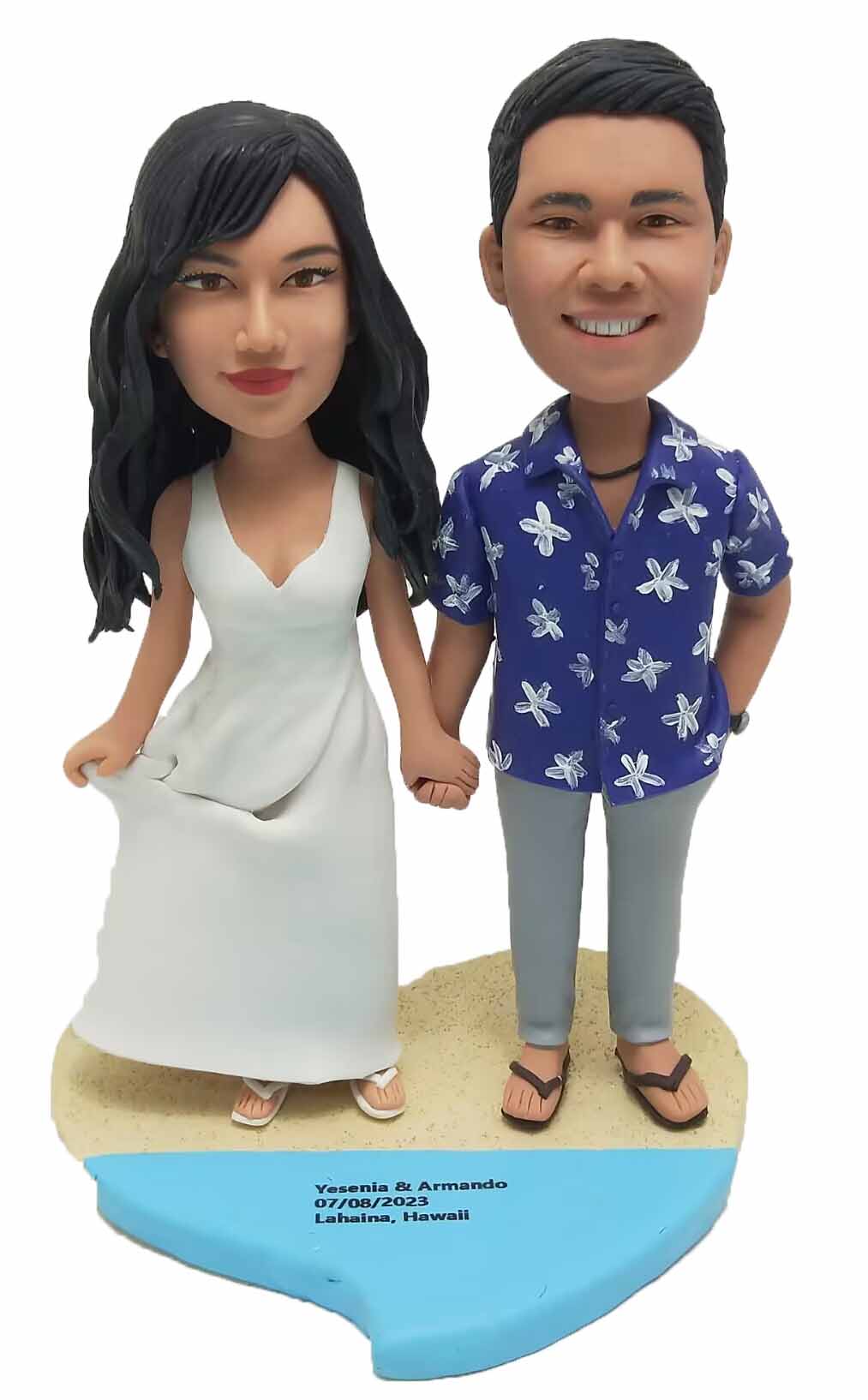 Custom cake toppers for Beach wedding figurines cake toppers