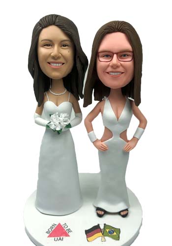 Custom bride bride cake toppe two brides wedding cake toppers