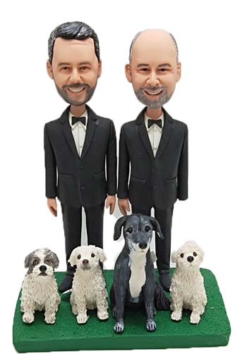 Personalized groom groom wedding cake toppers