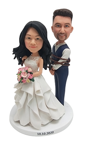 Custom Personalized funny wedding cake toppers