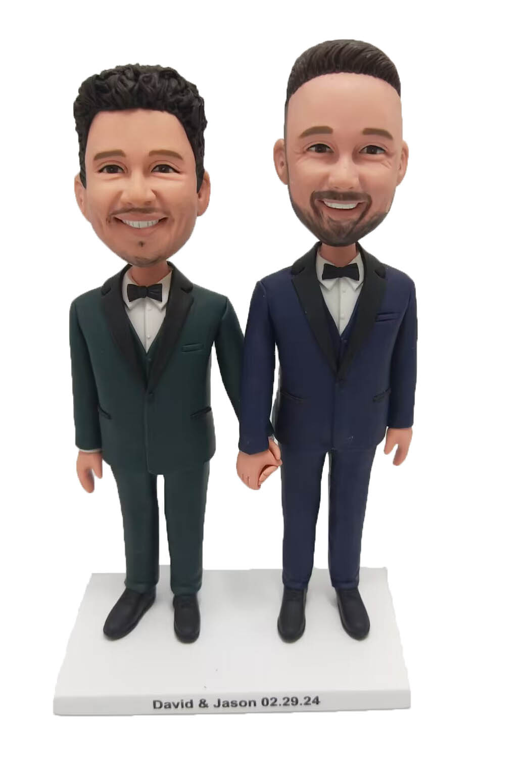 Custom cake topper 2 grooms cake toppers