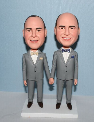 Custom wedding cake topper for Mr. & Mr. Cake Toppers