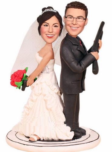 Custom wedding cake topper Mr & Mrs Smith Style