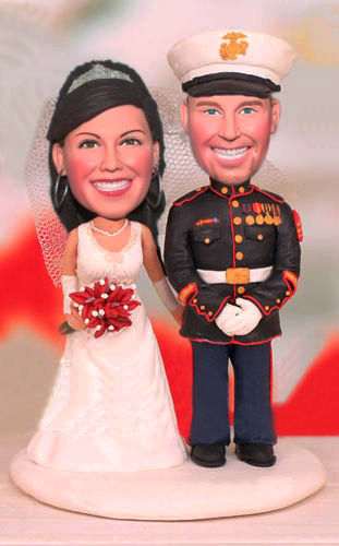 Military wedding cake topper