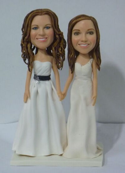 Custom Custom Lesbian wedding cake toppers