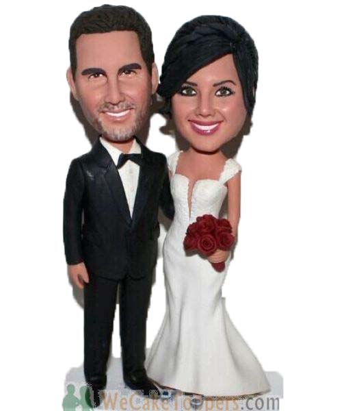 Personalized wedding cake topper Classical
