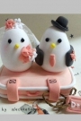 Custom Cute Birds Cake Toppers for wedding