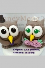 Wedding cake toppers Owls