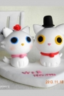 Wedding cake toppers cats bride groom