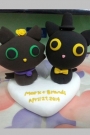 Custom Wedding cake toppers black cats