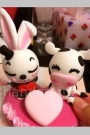 Wedding cake toppers rabbit and cattle