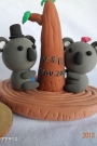 Custom Wedding cake toppers koala bride groom
